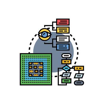 ai impulsado tarea orquestación flujo de trabajo Procesando concepto vector