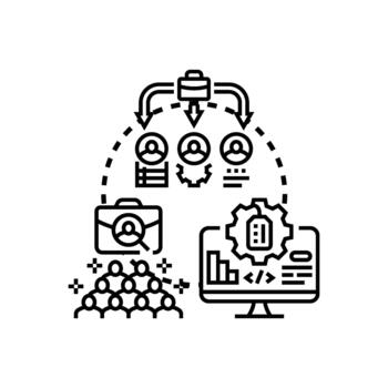 Software engineering hiring process selecting talent vector