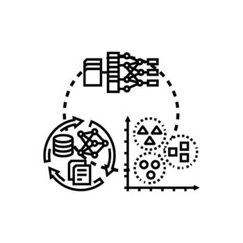 máquina aprendizaje modelo creando rápido datos análisis proceso vector