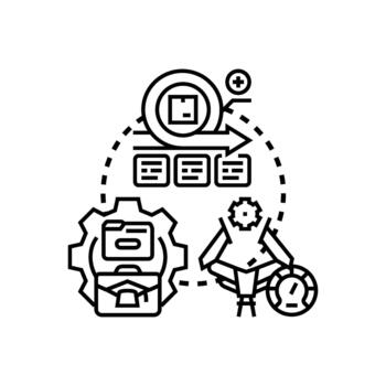 software Ingenieria metodologias desarrollo proceso ilustración vector
