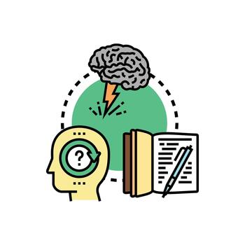 Quickly developing ideas and creatively thinking process vector