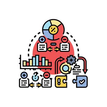 Workflow efficiency analysis business process optimization vector