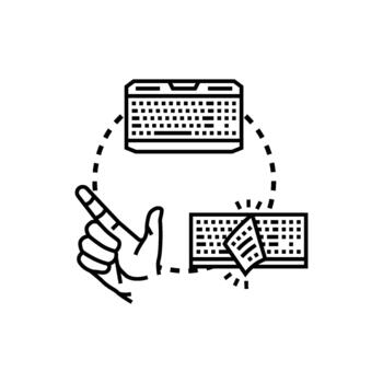 teclado mecanografía entrada proceso para programación y datos entrada vector