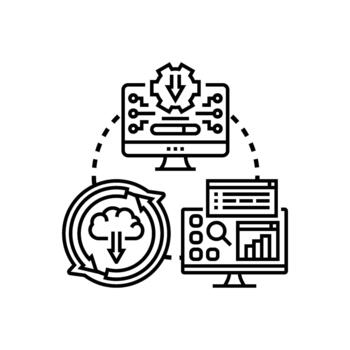 software lanzamiento desarrollo despliegue actualizar proceso vector