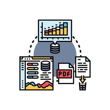claro datos visualización interfaz Procesando digital información vector