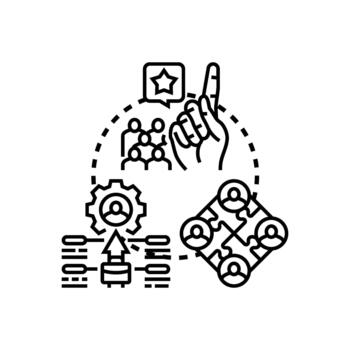 Workplace commitment proposal strategy development process vector