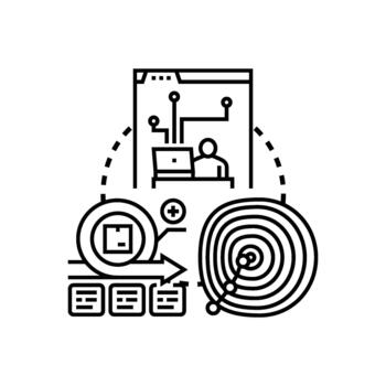iterativo código refinamiento concepto representando desarrollo proceso vector