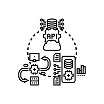 api integración desarrollando solicitud programación interfaz concepto vector