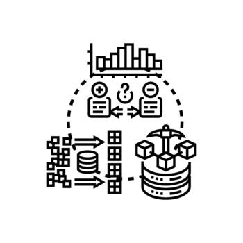 grande escala datos administración flujos de trabajo y Procesando concepto vector