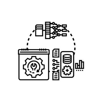 artificial inteligencia datos modelado proceso y desarrollo vector