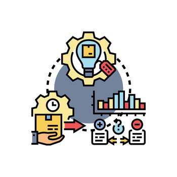 Programming workflow developing software project and coding process vector