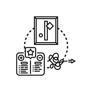 Personal creativity developing and evaluating idea process vector