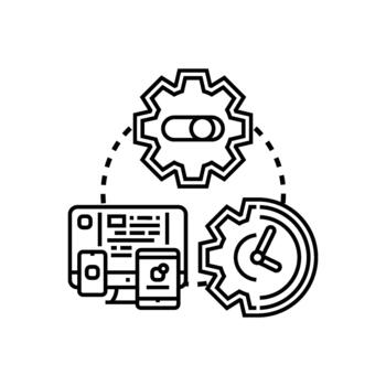 Easy software installation quick setup process concept vector
