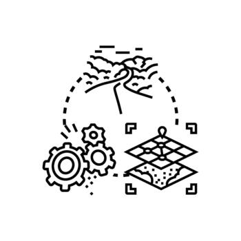 Navigation progress map process concept vector