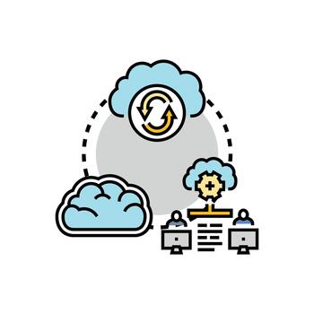 Cloud computing data storage and network formation vector
