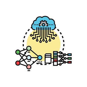 Neural network learning workflow processing data in cloud vector