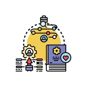 Training roadmap developing career path progress vector