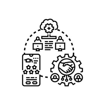 colaborativo codificación plataforma para software desarrollo y elearning vector