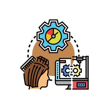 persona inicializando digital creación proceso utilizando tecnología vector
