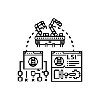 automatizado agente establecido documento por lotes Procesando concepto vector