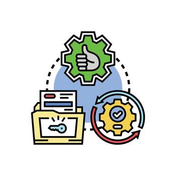 Implementing operation process workflow for project execution vector