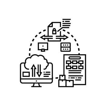 File upload approval state document processing workflow vector