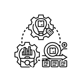 Software development models and program management concept vector