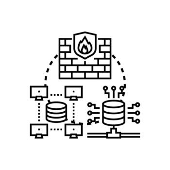 Computer network administration managing data security system vector