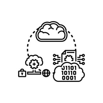 nube servicios marco de referencia desarrollando digital informática infraestructura vector