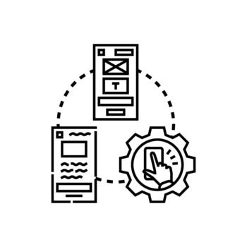 universal web plataforma ui concepto desarrollo proceso vector