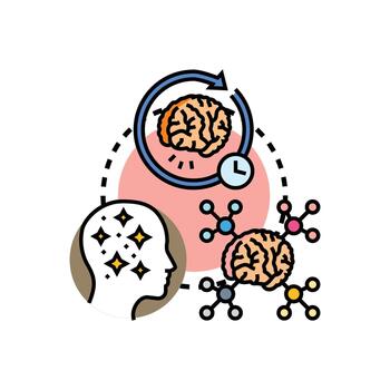 Cognitive space developing mind thinking process concept vector