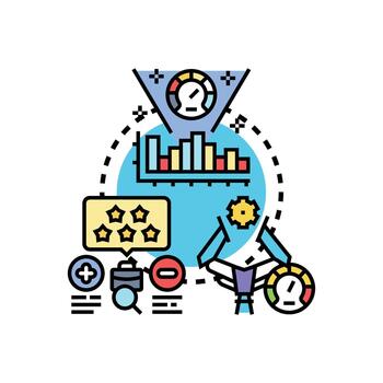 Process performance analysis optimizing business efficiency vector