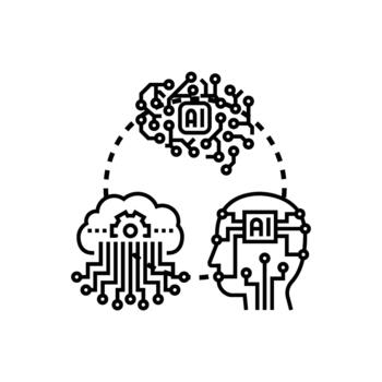 artificial inteligencia mente informática tecnología concepto vector