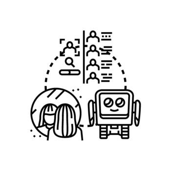 Robot assistant processing user facial recognition data vector
