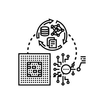Artificial intelligence model training and customization process vector