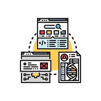 documento base de datos motor Procesando datos para web solicitud vector