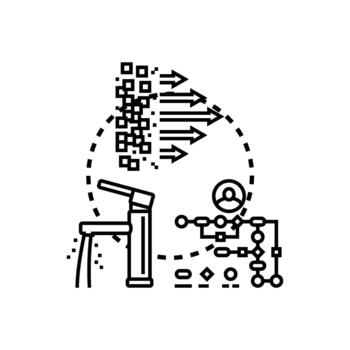 Creating flow optimizing business data processes efficiently vector