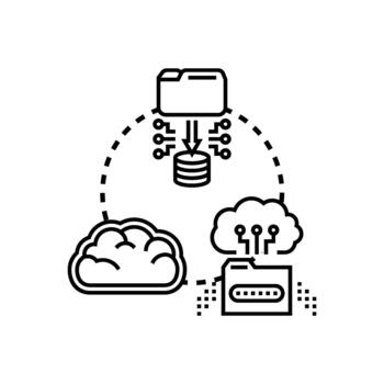 nube informática web solicitud desarrollando digital Servicio vector