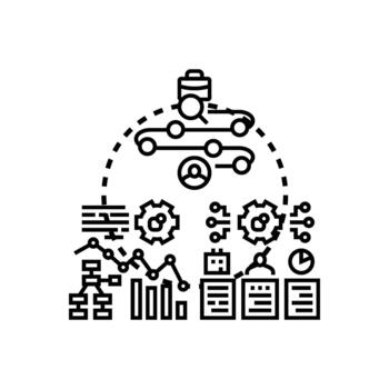 ejecución estrategia mapa planificación y proceso visualización vector