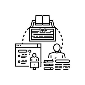 Applying knowledge to practical tasks and problem solving vector