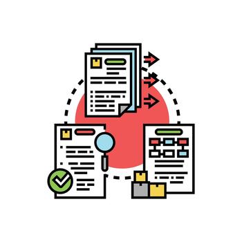 adquisitivo permiso aprobación solicitud documento Procesando concepto vector