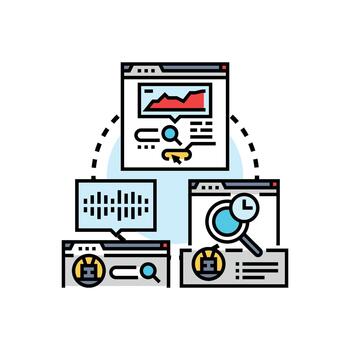 seo mejoramiento estrategia desarrollando web buscar analítica vector