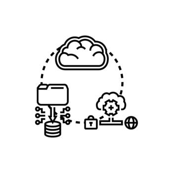 Cloud software platform concept for data storage vector