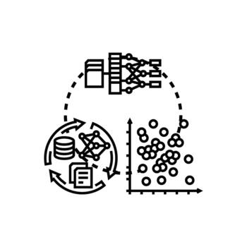 analizando datos Procesando y aplicando máquina aprendizajes vector