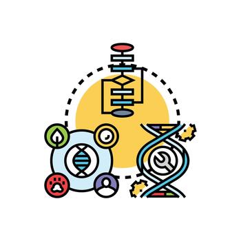 Significant evolution process changing dna structure vector