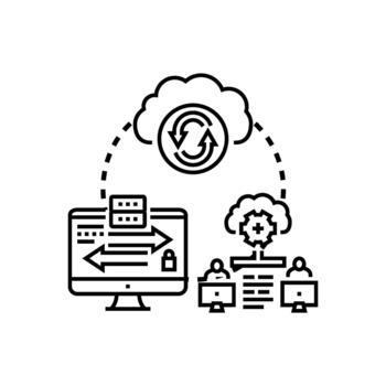 Synchronizing data for cloud computing and secure communication vector