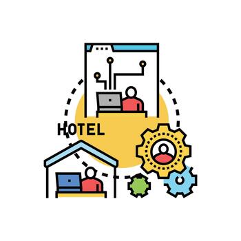 software Ingenieria espacio de trabajo remoto desarrollando concepto vector