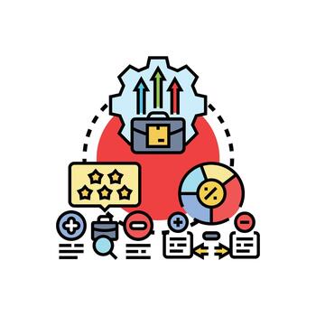 Iterative development process loop concept illustration vector