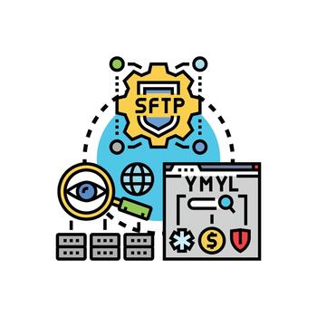 https de confianza origen seguro datos transferir concepto vector