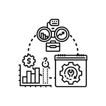 programación tecnología previsiones analizando futuro negocio desarrollo vector